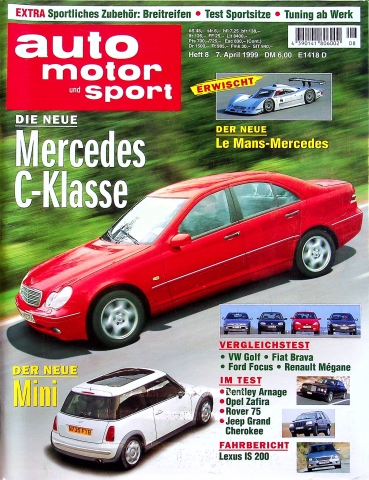 Deckblatt Auto Motor und Sport (08/1999)